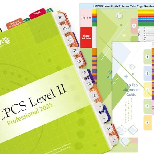 Image of Weprota Index Tabs for HCPCS Level II Professional 2025-AMA Version, Complete Book Tabs Set to Index All Important Parts, Laminated Durable with Blank Tabs & Page Numbers (Book Not Included)