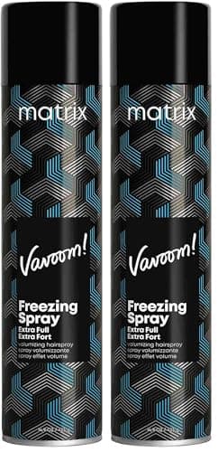 Image of Matrix Vavoom Freeze Spray Extra Full Volumising Hairspray and Dry Shampoo, Locks in Volume and Absorbs Oil with High Hold and Satin Shine, 500ml (Pack of 2)