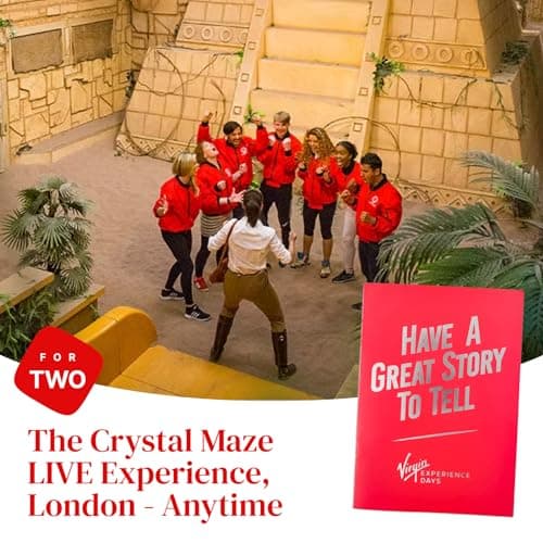 Image of Virgin Experience Days The Crystal Maze LIVE Experience for Two, London - Anytime - Complete exciting challenges, donning the sensational bomber jackets, based on the epic 90s TV Show