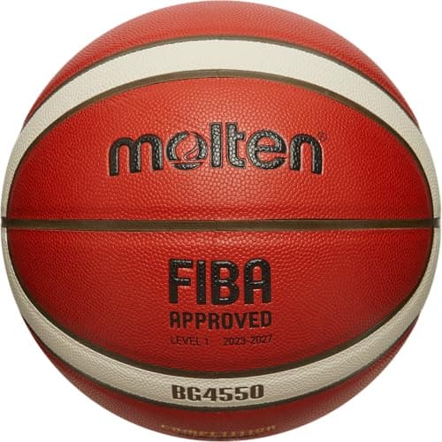 Image of Molten B6G4550 Basketball I The Official Game Ball of British Hoops! I Size 6 I Game-Ready Pebble I Premium Composite Leather I Super League Basketball