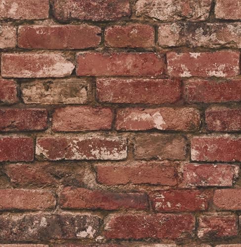 Image of Fine Decor FD31285 Rustic Brick Wallpaper, Red