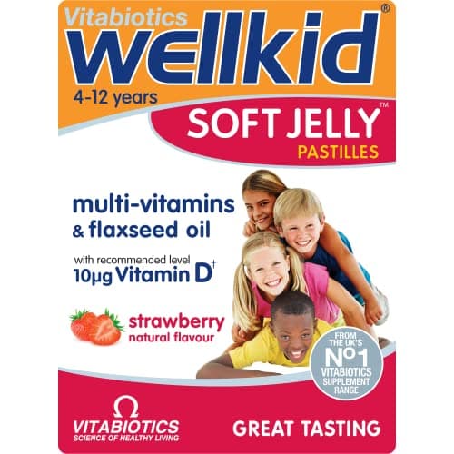 Image of Wellkid Vitabiotics Soft Jelly Strawberry - 30 Pastilles