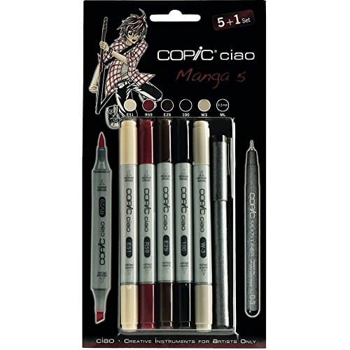 Image of Copic Ciao Coloured Marker Pen - 5+1 Set Manga 5, For Art & Crafts, Colouring, Graphics, Highlighter, Design, Anime, Professional & Beginners, Art Supplies & Colouring Books