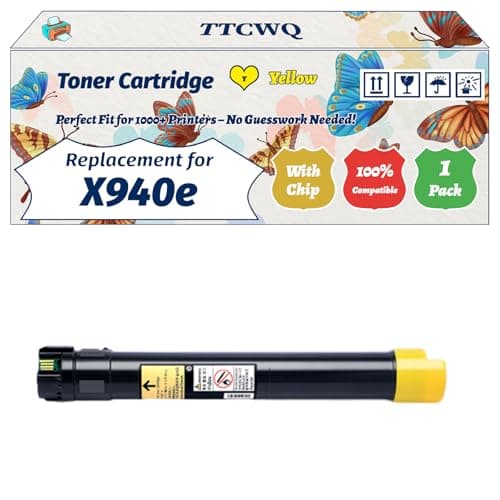 Image of Compatible for Lexmark X940e Toner Cartridge Work for Lexmark X940e X945e Printers, with Chip, High Yield 32000 Pages, High-Definition Printing (1 Pack Yellow)