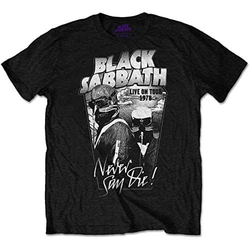 Image of Rockoff Trade Men's Never Say Die T-Shirt, Black, Medium