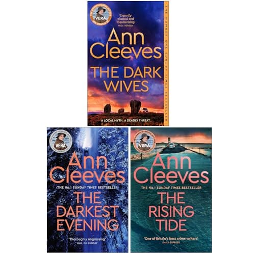 Image of The Vera Stanhope Series Book 9-11 by Ann Cleeves 3 Books Collection Set (The Darkest Evening, The Rising Tide & The Dark Wives)
