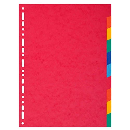 Image of Exacompta - Ref 2110E - Forever Collection - 100% Recycled Dividers - Suitable for A4+ Documents, 220gsm 100% Recycled Card, 10 Position - Multicoloured