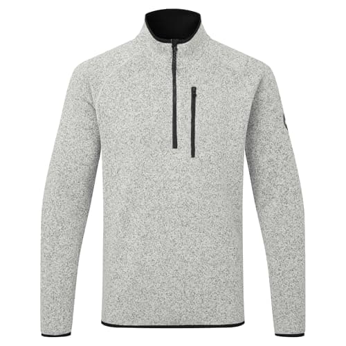 Image of Gill Mens 1/4 Zip Knit Fleece Pullover/Top - Thermal, Lightweight & Breathable (Grey Marl, XXL)