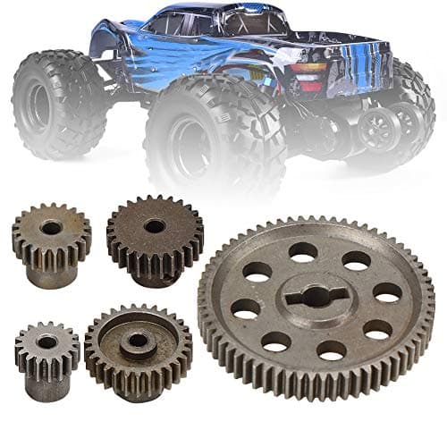 Image of 64T Main Spur Gear & 17T 21T 26T 29T Pinion Gear Set, Differential Main Metal Spur Gear for HSP 1/10 RC Truck Brontosaurus 94111