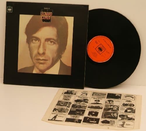 Image of LEONARD COHEN songs of. UK pressing 1967, on the orange CBS label