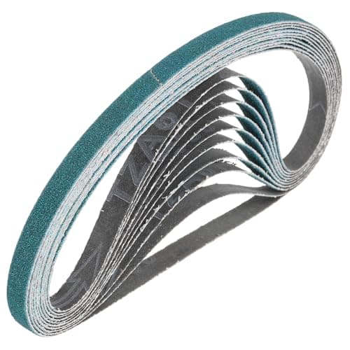 Image of sourcing map 20mm x 520mm Sanding Belts, 10 Pcs 100 Grit Zirconia Abrasive Belt Sander File Belt for Woodworking, Metal Polishing, Knife Sharpener