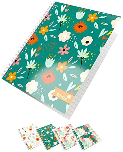 Image of Silvine A5 Wirebound Notebooks in 4 Assorted Marlene West Designs. 160 Pages, Lined with Margin. Ref TWA5MW