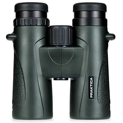 Image of PRAKTICA Marquis ED 8x42mm FX Waterproof Binoculars Green - FMC Optics with Neck Strap & Case
