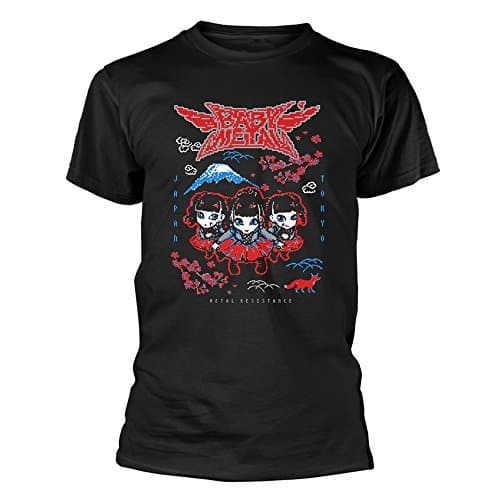 Image of Babymetal Official T Shirt Japanese Kawaii Metal Pixel Tokyo Logo, XL, Black