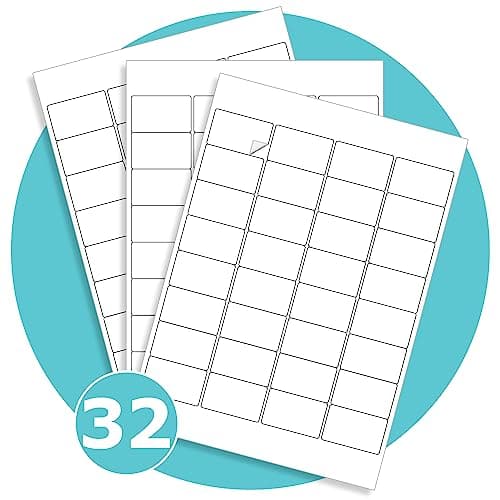 Image of Triplast 100 x Multipurpose A4 Label Sheets - 32 Labels per Sheet (49 x 30mm Each) - Easy-Peel White Stickers for Inkjet & Laser Printer - Ideal for Shipping, Addressing, Filing, Crafts & DIY Use