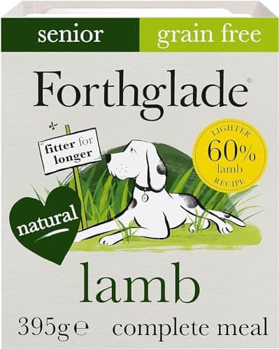 Image of Forthglade Complete Natural Wet Dog Food - Grain Free Lamb with Vegetables (18 x 395g) Trays - Senior Dog Food 7 Years+
