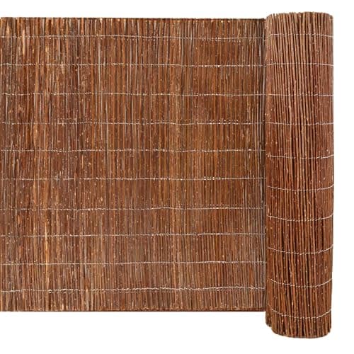 Image of AKADIL Willow Fence Screening Roll, Privacy & Sun Protection for Garden, Balcony & Patio, Wicker Fence Panels, Eco-Friendly & Durable Outdoor Natural Willow Fencing Screening (1m x 4m)