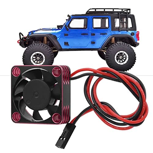 Image of HERCHR Cooling Fan, 30x30mm Aluminum Cooling Fan 28000RPM Used Aluminum Plastic Brushless Motor RC Cool RCCar Accessories Parts for RC540 (red)