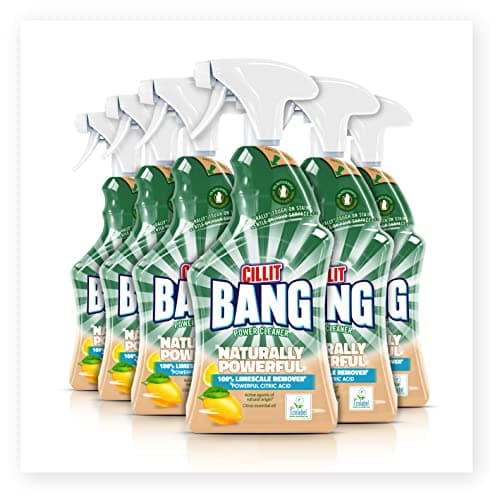 Image of Cillit Bang Limescale Remover, 100% Removes Limescale Naturally Powerful Spray, Scent: Fresh Fragrance (Size: 6 x 750ml)