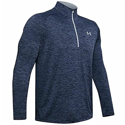 Image of Under Armour Men's Tech 2.0 1/2 Zip Versatile Warm Up Light and Breathable Zip Up Top for Working Out, Blue (Blue Ink 497/Mod Grey), XXL