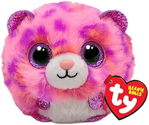 Image of TY Topaz Leopard Beanie Balls 3 Inches Beanie Baby Soft Plush Toy Collectible Cuddly Fabric Teddy