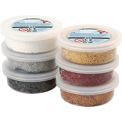 Image of Creativ 78810 6 x 14 g Foam Clay Assorted Natural Colours, Metallic