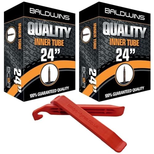 Image of Baldwins Bike Inner Tube 24 x 1.0 Presta Valve & BALDY'S TYRE LEVER (Pack of 2)