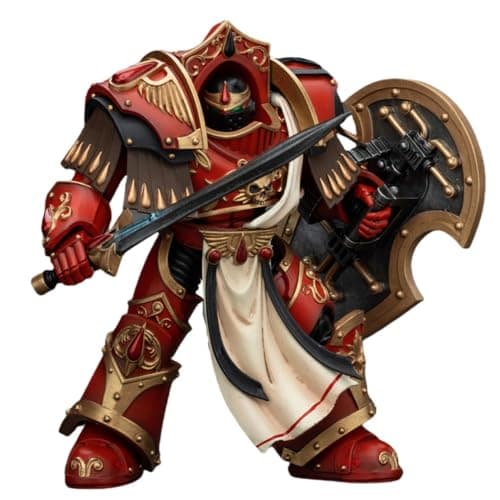 Image of JOYTOY Warhammer Horus Heresy 1/18 Skl. 14.2 cm Blood Angel Red Knight Troop Red Knight 2 Collectible Action Toy with Exquisite Design Gift for Fans & Collectors