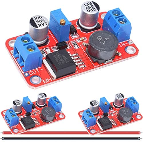 Image of DAOKAI 3PCS XL6019 5A High Power Current Adjustable Power Boost Voltage Regulator Module, DC - DC Step-up 5V 6V 12V 24V 3-35V to 5-40V Converter, with 24AWG Cable