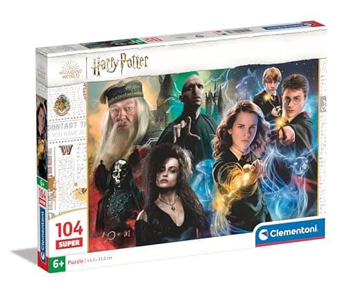 Image of Clementoni Jigsaw Puzzle Harry Potter 104 Pieces - Supercolor Puzzle For Children 6-8 Years, Cartoon, Hogwarts, Gift For Boy/Girls, Puzzle For Kids, Made In Italy, 25775