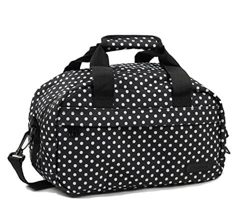 Image of Members Essential On-Board Ryanair Compliant New Hand Baggage in Black Polka Dot- 40 x 25 x 20cm