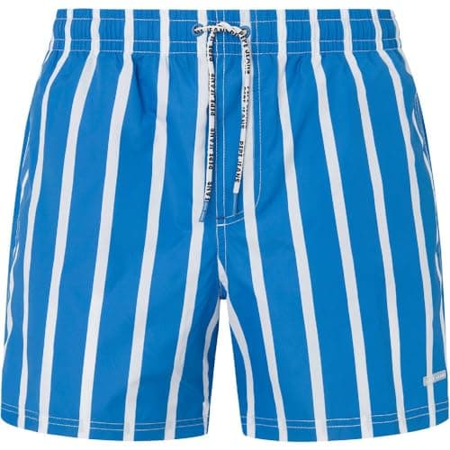 Image of Pepe Jeans Men's Stripe Swimshort Swim Trunks, Blue (Blue), M