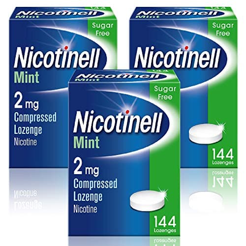 Image of Nicotinell Nicotine Lozenge, Quit Smoking Aid, Sugar Free Mint Flavour, 2 mg, 432 Pieces (3 x 144)