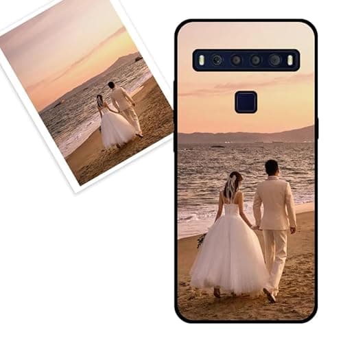 Image of KARTXITAI Personalized Case compatible with TCL 10L / TCL 10 Lite,Custom Phone covers Customised with Photo Image Text Picture, Soft Anti-Fingerprint Anti-Scratch Anti-Fall Cover -Black