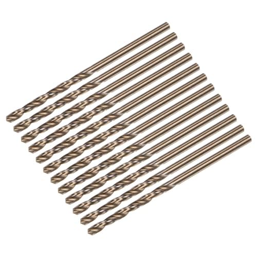 Image of sourcing map 12pcs Jobber Drill Bits 2.5mm (0.098") Black Nitride & Gold Titanium Coated M2 High Speed Steel (HSS) Twist Drill Bits for Stainless Steel Aluminum Alloy Metal