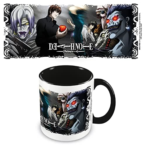 Image of Pyramid International Death Note Mug (Kira's Wrath Design) 11oz Ceramic Coffee Mug, Mugs for Men and Mugs for Women - Official Merchandise, Black
