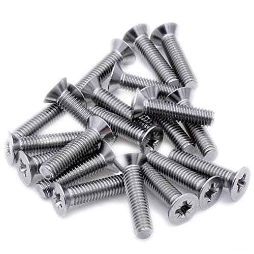 Image of M3 (3mm x 20mm) Pozi Countersunk Machine Screw (Bolt) - Stainless Steel (A2) (Pack of 20)