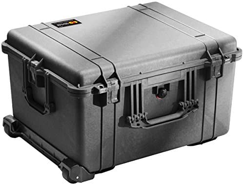 Image of PELI 1620 Large Waterproof Case for Filming Equipment, IP67 Watertight and Dustproof, 115L Capacity, Made in Germany, No Foam, Black