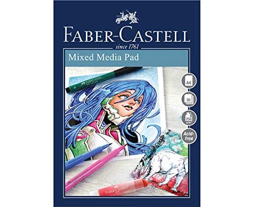 Image of Faber-Castell Creative Studio Mixed Media Pad, A4 250 gsm Pad of 30 Sheets - ing binder