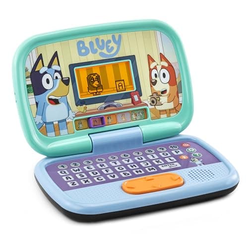 Image of VTech Bluey Game Time Laptop, Interactive Learning Laptop with Pre-School Content, Official Bluey Character Toy for Kids, Letters, Numbers, Music, Gift for Children 3, 4, 5, 6 Years, English Version