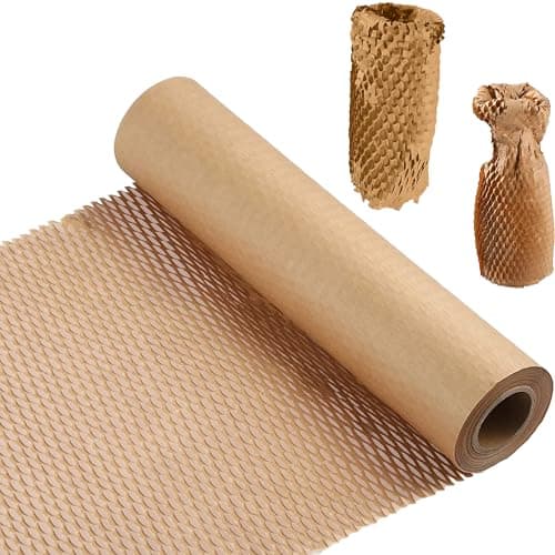 Image of Olicky Honeycomb Packaging Paper Roll - 30M x 30cm Packing Paper Cushioning Wrap for Shipping, Moving, and Breakables - Bubble Wrap Alternative