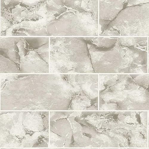 Image of Holden Decor Tiling on a Roll Odeon Marble Tile Natural Wallpaper 89392 -