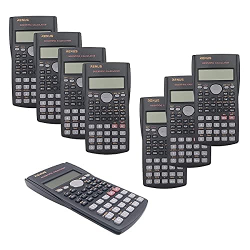Image of RENUS 2-Line Engineering Scientific Calculator Function Calculator for Student and Teacher (8PCS, Black)