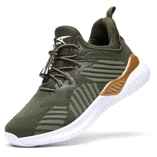 Image of Elaphurus Kids Mesh Running Shoes Casual Sneaker Trainers Athletic Shoes for Boys Girls, 6 Green, 4.5 UK