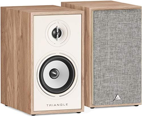 Image of Triangle - BOREA BR02 Hi-Fi Bookshelf Speaker - Admissible Power 80W - Output 89 dB/W/m - Versatile Music and Home Cinema - 176 x 310 x 274 mm - Light Oak (Pair)