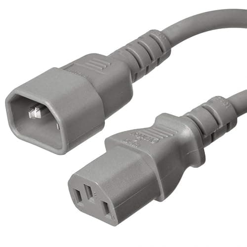 Image of IEC Power Extension Cable, C14 to C13 Connector, 1.2M | Heavy-Duty 2-Meter Power Cord for PDU, UPS, Servers, and IT Equipment