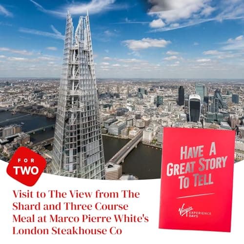 Image of Virgin Experience Days Visit to The View from The Shard and Three Course Meal at Marco Pierre White's London Steakhouse Co for Two