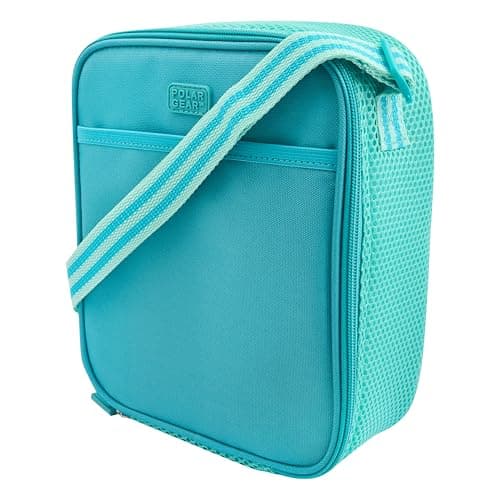 Image of Polar Gear Kids Lunch Bag with Adjustable Strap & Front Storage Pocket | Insulated Lunch Bag Kids with Antibacterial Wipe-Clean Lining for Boys & Girls | Lightweight & Durable Design for School Travel
