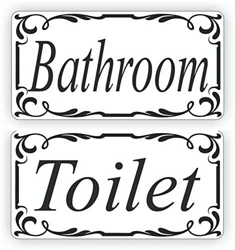 Image of Bathroom and Toilet Door Signs Multi Pack of two Door Signs