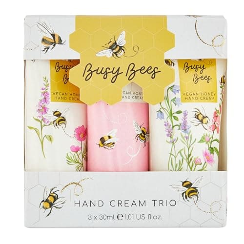 Image of Heathcote & Ivory Hand Cream 3 x 30 ml, Vegan Honey, 3 Fragrances, Travel Size and Cruelty Friendly, Ideal for Toiletry and Wash Bag, Beauty Gift for Her, Busy Bees Collection